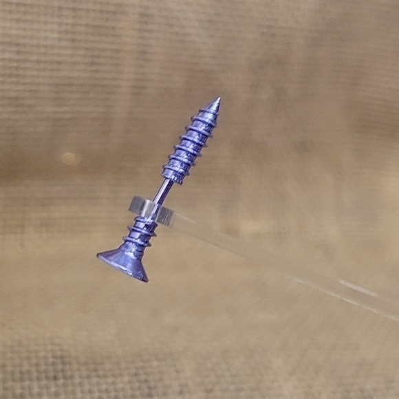 SINGLE SCREW ACCENT EARRING, Choice of Color - Picture 6 of 7